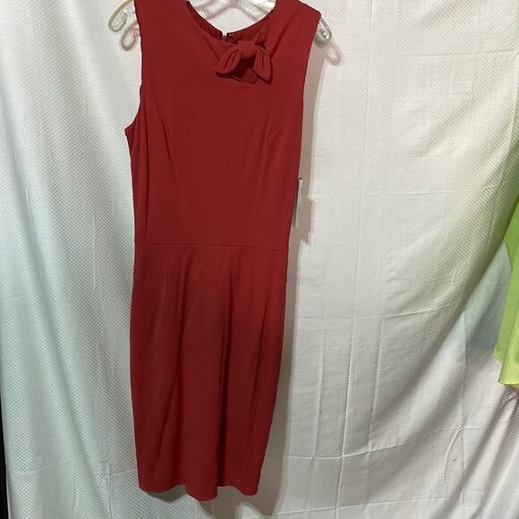 Nicole Miller 10 vintage salmon sleeveless stretch dress nwt lined y2k 80’s 90’s - Picture 1 of 8